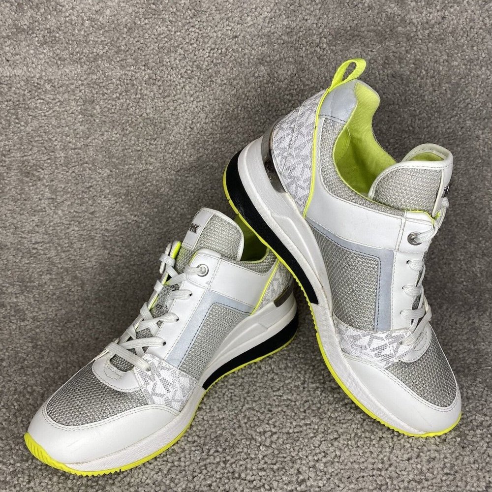 Michael Kors White and Silver Sneakers - Picture 2 of 9